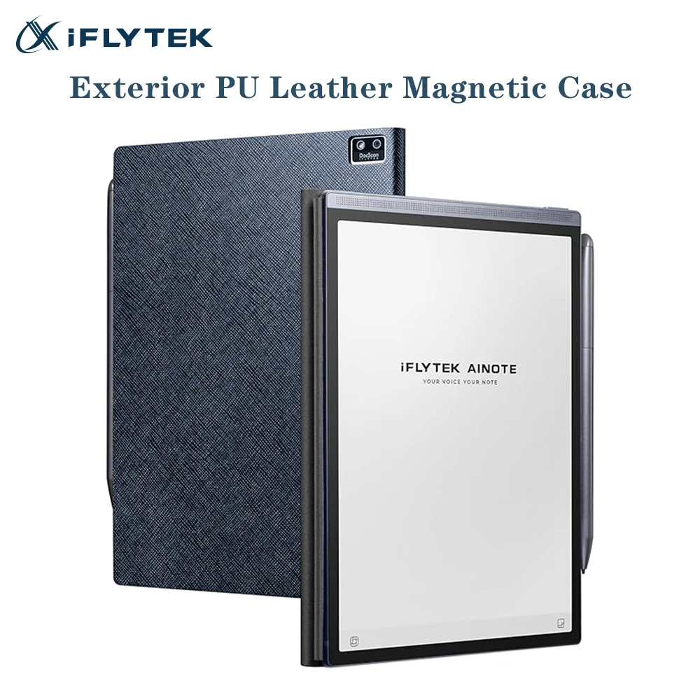 

iFLYTEK Exterior PU Leather Magnetic Case For iFLYTEK AINOTE Air 2 Blue Flip Cover