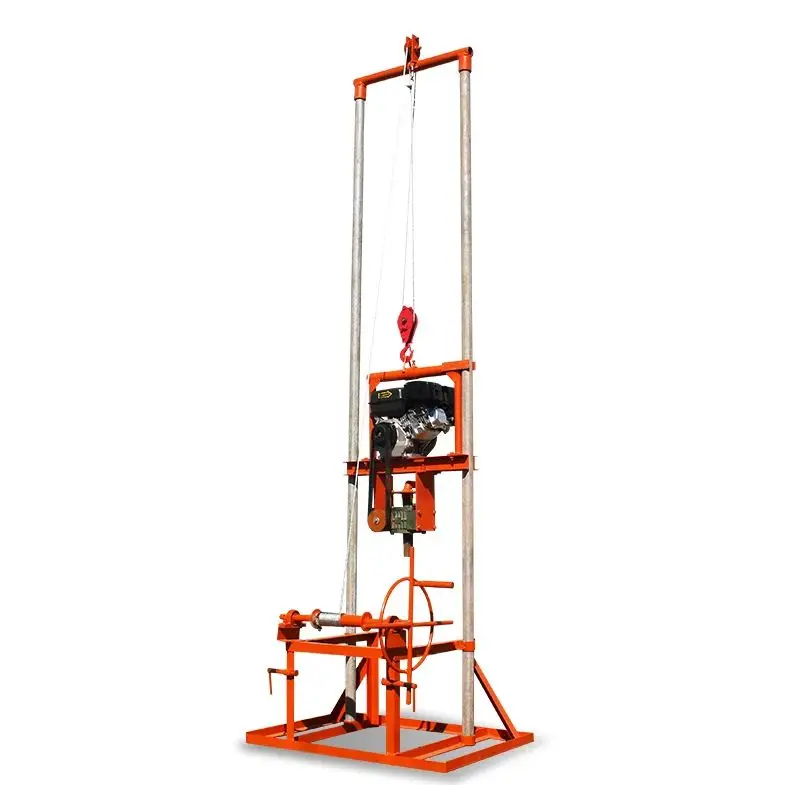 Customized Dual Power Water Well Drilling Rig 80m Depth Petrol Diesel Manual Portable Flexible Operation