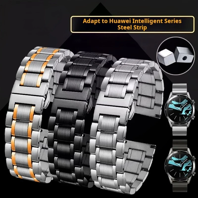 20 22mm Edelstahl Armband Metall Uhren armband für Huawei GT-2-3-Pro 46m Samsung Galaxy Amazfit GTR Männer Frauen Armband