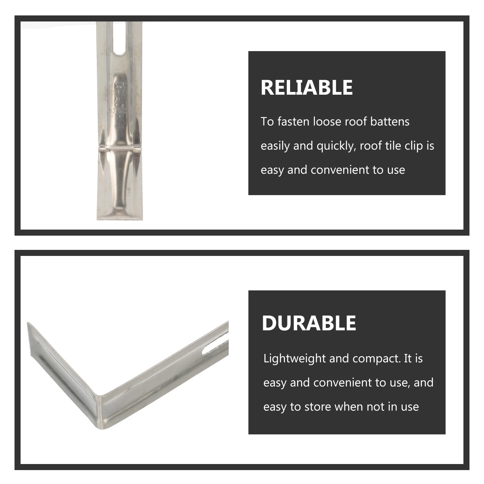 

20Pcs Roof Tile Clips Durable Clamp Non Skid Roof Tile Fastener Replacement Parts Clip Fix Clip Replacement