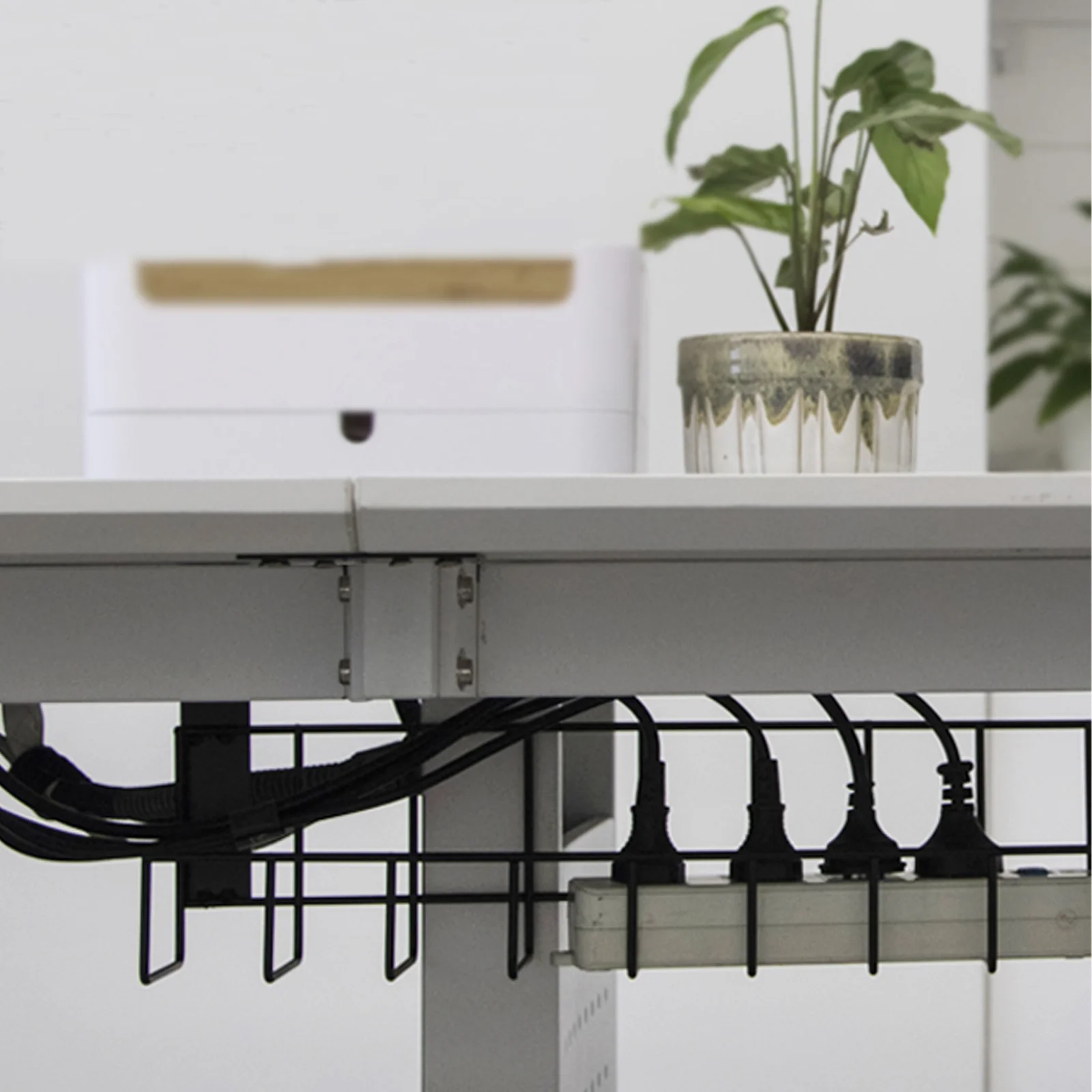 컴팩트한 책상 아래 전선 정리 랙 케이블 관리 용품 가정 및 사무실용 책상 아래 전선 정리 랙