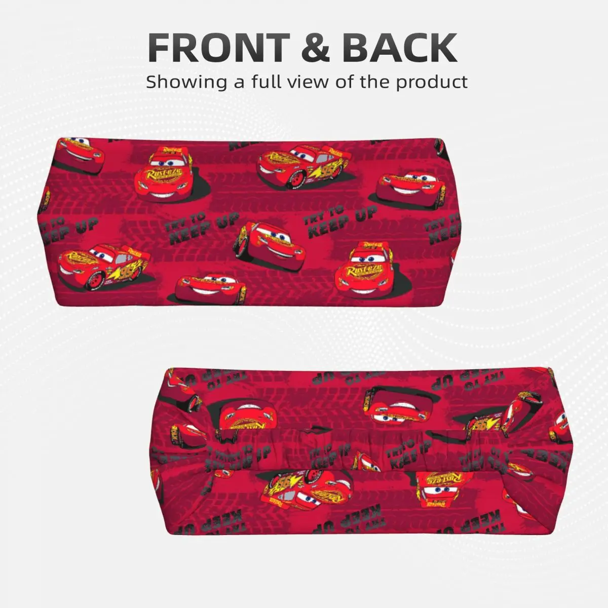 Custom Lightning McQueen Headband Men Women Non Slip Cars Cartoon Moisture Wicking Athletic Sweatband for Running