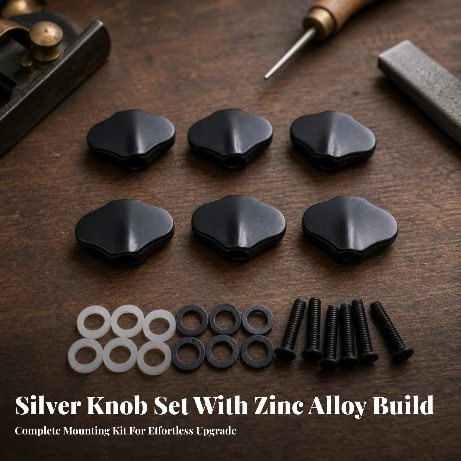 6 Pieces Guitar Tuning Peg Button with Screws Easy to Install Guitar Tuning Peg Buttons Tuner Heads Universal for Guitarists