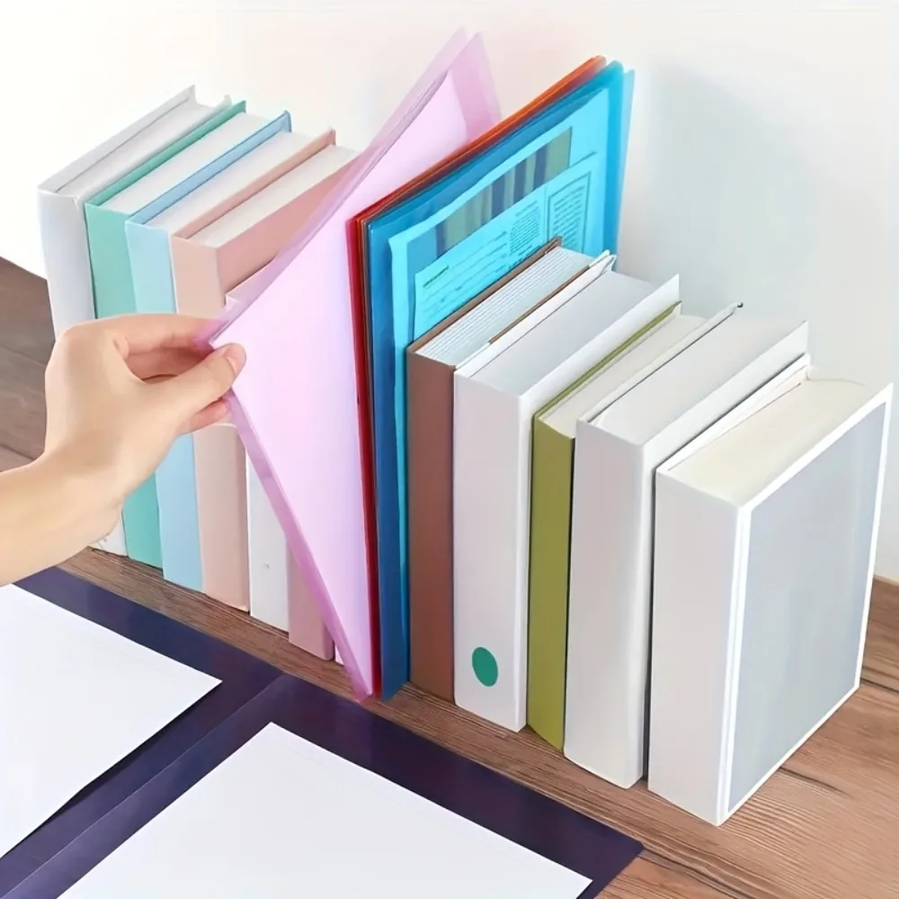 12pcs Candy Color A4/Letter Plastic Folders, 2-Pocket File Organizer for School Office Home