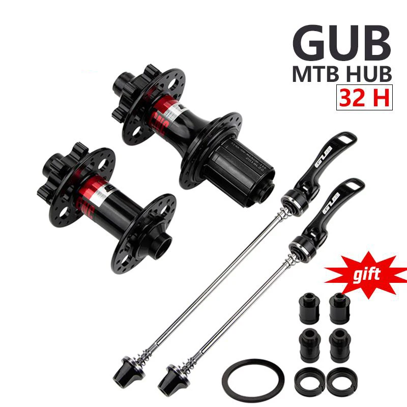 

GUB 1351 Bicycle disc Brake Hub Mountain Bike Front And Rear 32 Hole Hub 6 Claw 72 Ratchet Tower Base 9-13 Speed Flywheel