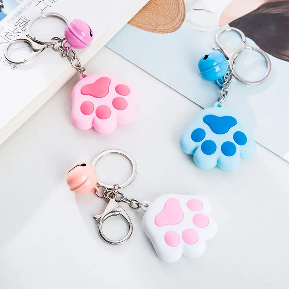 Creative Puppy Cute Car Accessories Cartoon Gifts Pendant Friend Gift Flashlight 3D Key Ring Cat Paw Keychain Handbag Decor