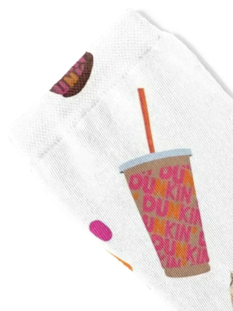 Dunkin' Donuts Set (original) Meias de marca de designer de desenho animado meias curtas masculinas de luxo femininas