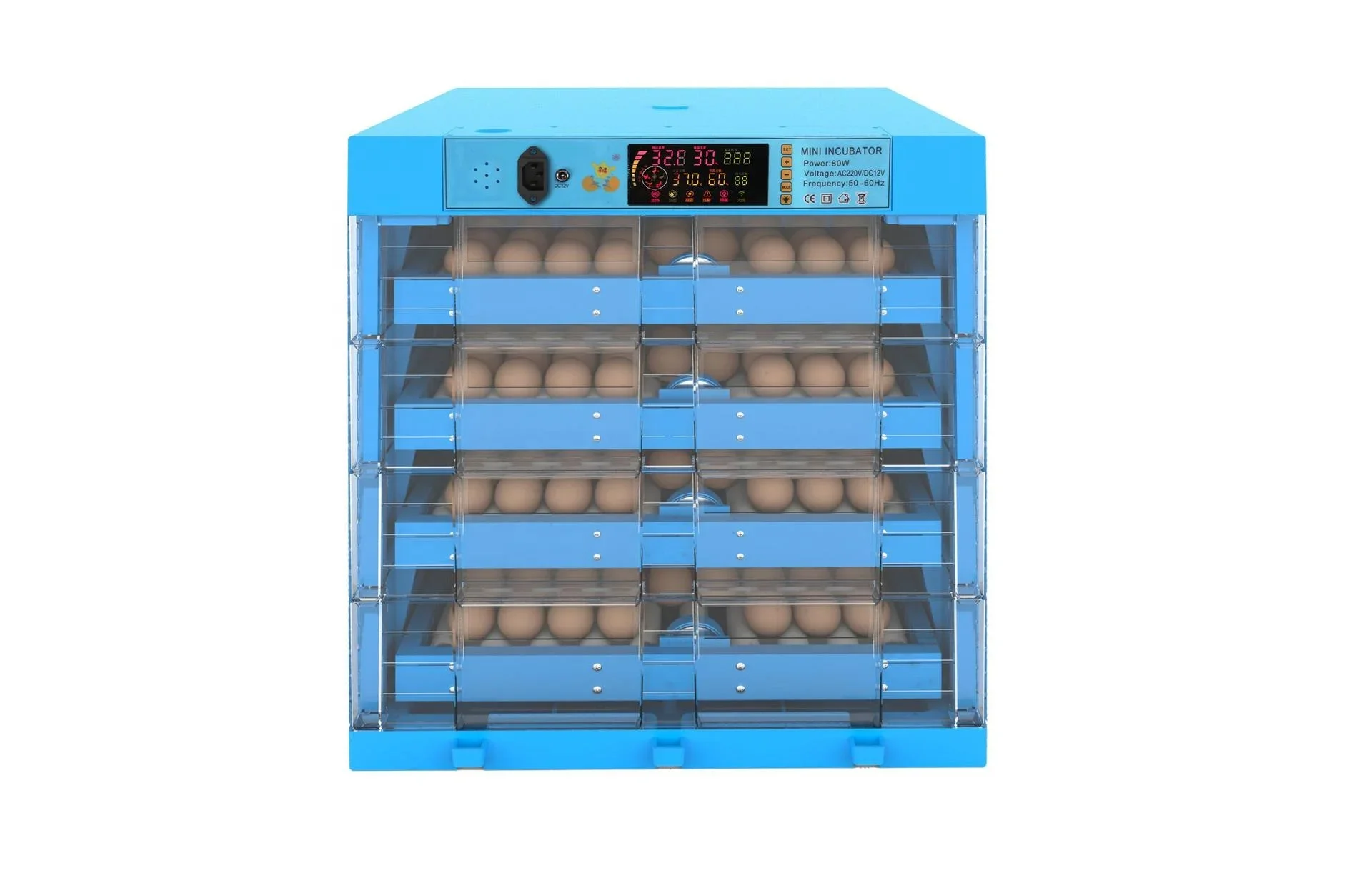 Small Household Incubator36/64/128/192/256 Eggs Roller Mini Incubator Multifunctional Automatic Egg Incubator