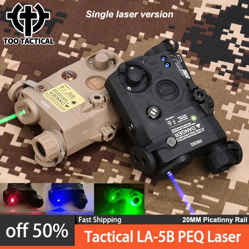 Tactical LA-5B PEQ15 Weapon Light Single Laser PEQ-15 Red/Green/Blue Dot Indicator NO White LED Flashlight NO IR Fit 20mm Rail