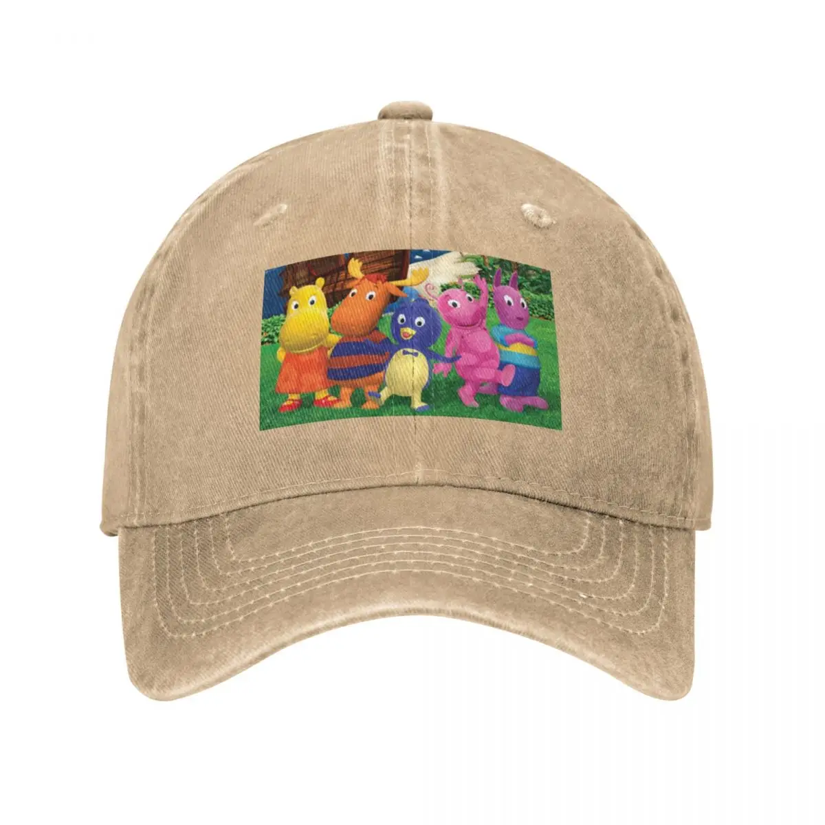 Backyardigans Pablo Tyrone Tasha Austin Uniqua Baseball Cap Custom Cap Anime Snap Back Hat Men's Baseball Women's