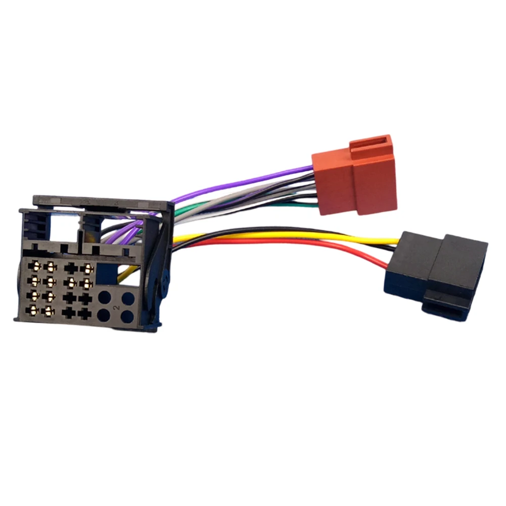 RCD Radio Connector Car Radio Adapter Radio Installation Black Reliable Function Wear-resistant 16Pin Interface