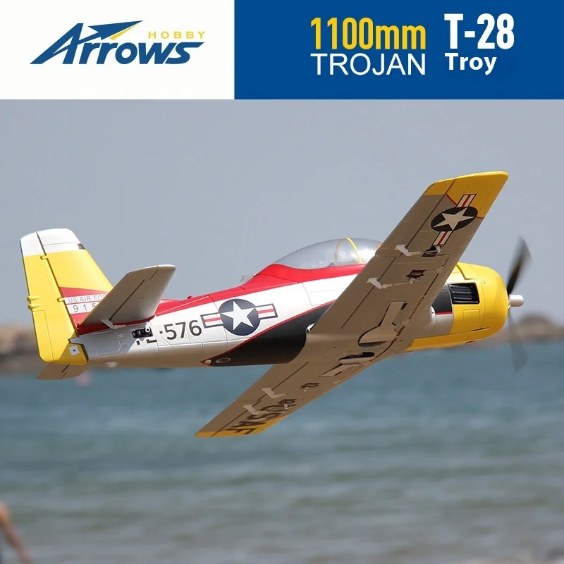 

Blue Arrow 1100mm T-28 Remote Control Model Fighter Assembled Model Aircraft Fixed Wings Single-Wing Electric Aircraft T28