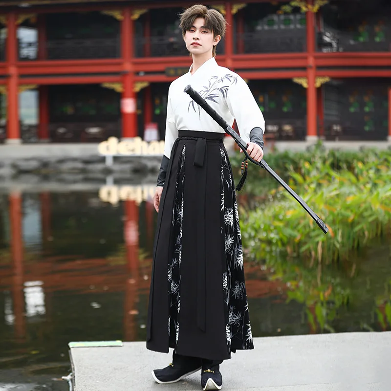 

Hanfu Men Chinese Traditional Hanfu Folk Dress Ancient Han Dynasty Swordsman Robe Halloween Cosplay Costume Hanfu Outfit