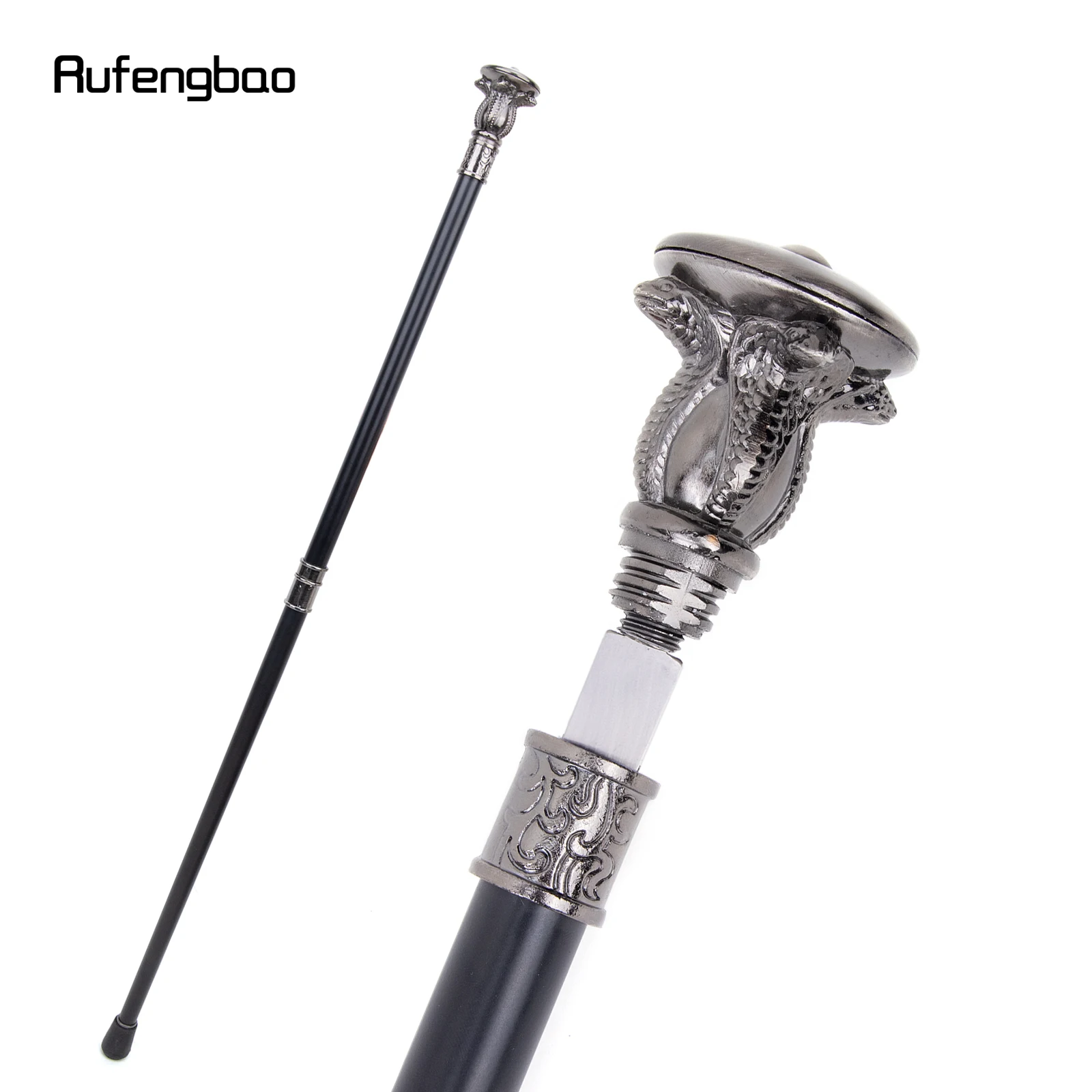 أربعة رئيس الأفعى فرعون عصا للمشي موضة قصب لوحة تأثيري كروسير عصا للمشي أداء المرحلة قصب 93 سنتيمتر