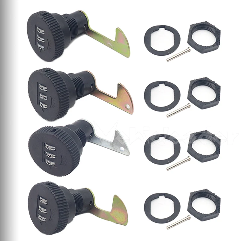 4 Styles Password Code Lock 3 Digit for Motorbike Rear Trunk Replaces Accessories Convenient Installation Keyless Sturdy