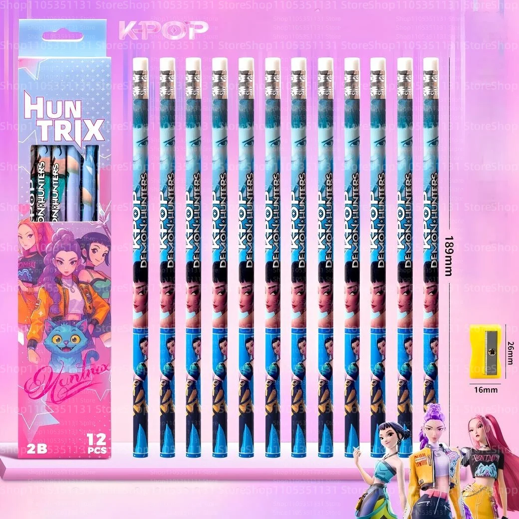 Anime-Mädchen Lumi Mila Zoi Hexenjäger-Bleistifte 2B HB Farbstifte Niedliches Cartoon-Schüler-Schreibwarenset für Tägliches Lernen Geschenke – Detail 14