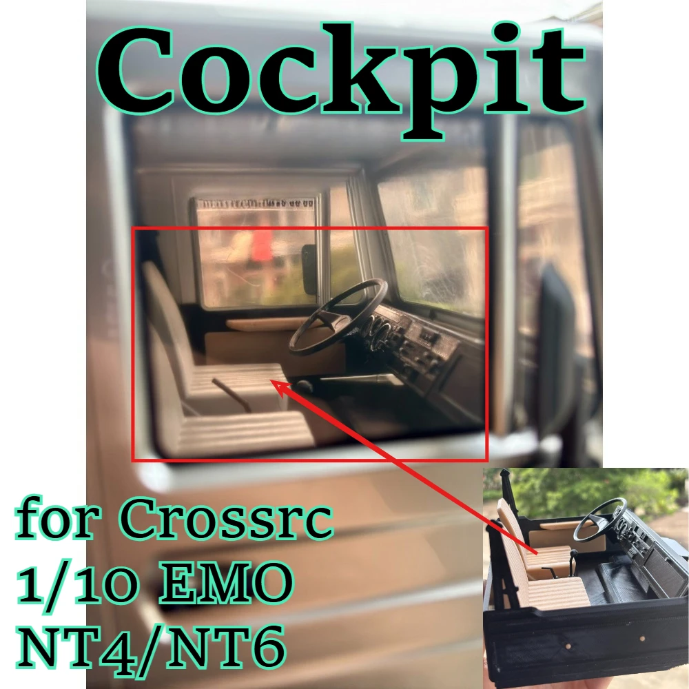 RC hobby highly simulated interior cockpit upgrade fitting for Crossrc 1/10 EMO NT4/NT6 custom size replacement spare accessory
