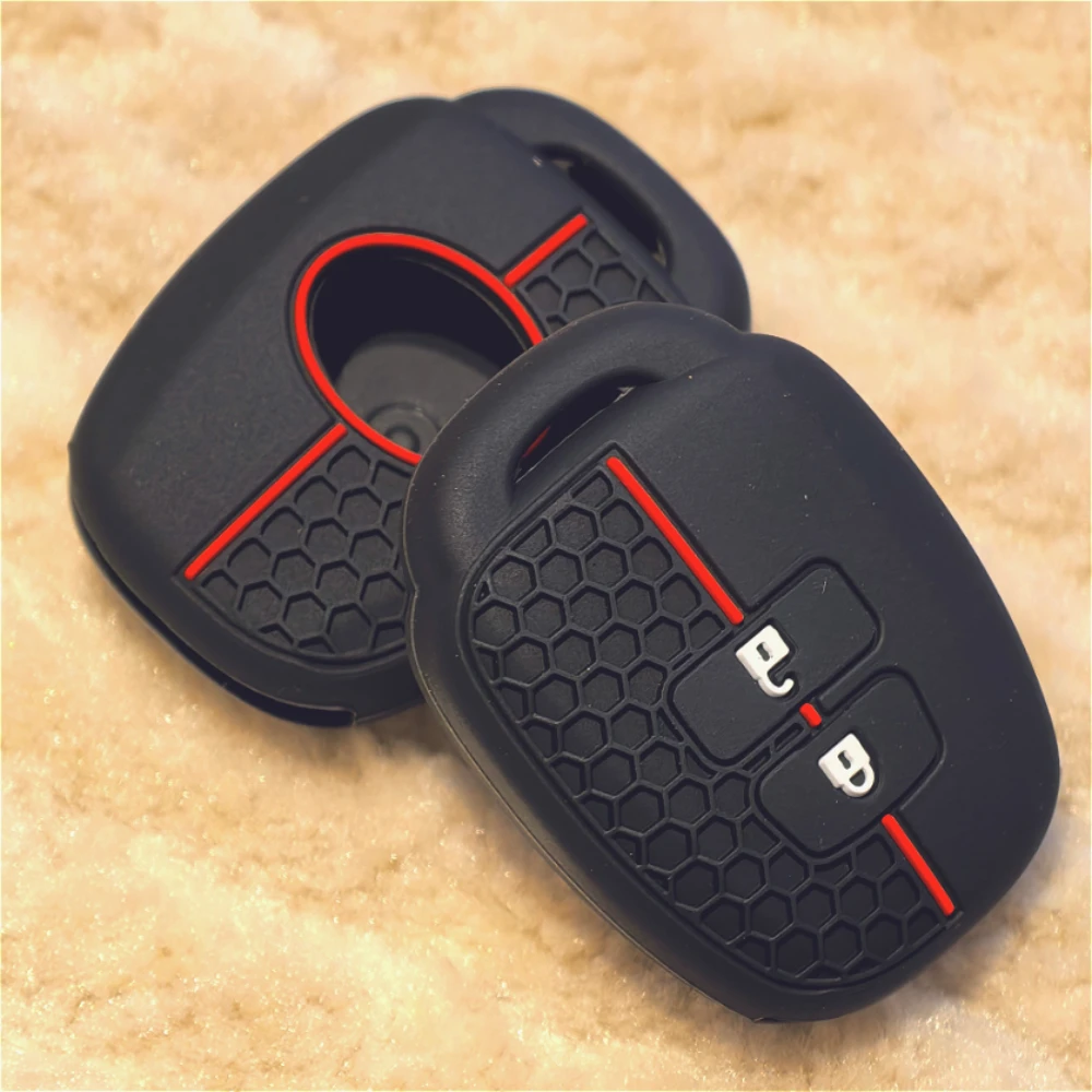 Silicone Car Key Cover Case for Toyota Yaris Corolla Highlander Crown 2 Buttons Remote Skin Protector Shell Keychain Accessories