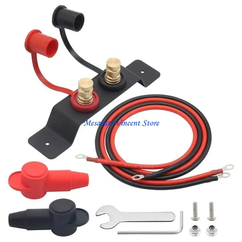 relocalisation des bornes batterie A70F avec support, couvercle étanche pour tondeuse à gazon