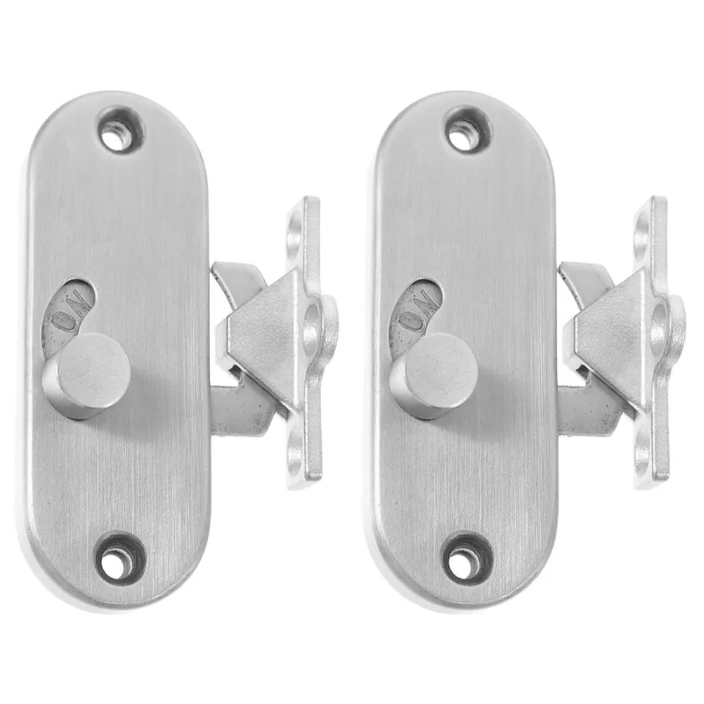 2 個 90 度スライド式納屋ドアラッチ安全で耐久性のある簡単な取り付けアルミニウム合金ステンレス鋼アウトスイングドアセキュリティ