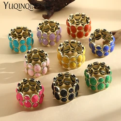 New Bohemian Mother's Day Gifts Bangle Bracelets Charm Stretch Multi-layered Wide Bangles for Women Summer Beach Travel Jewelery