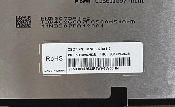 

MND307DA1-2 13.3'' Laptop LCD Screen Panel Matrix 2560*1600 EDP 40 PINS 72% NTSC