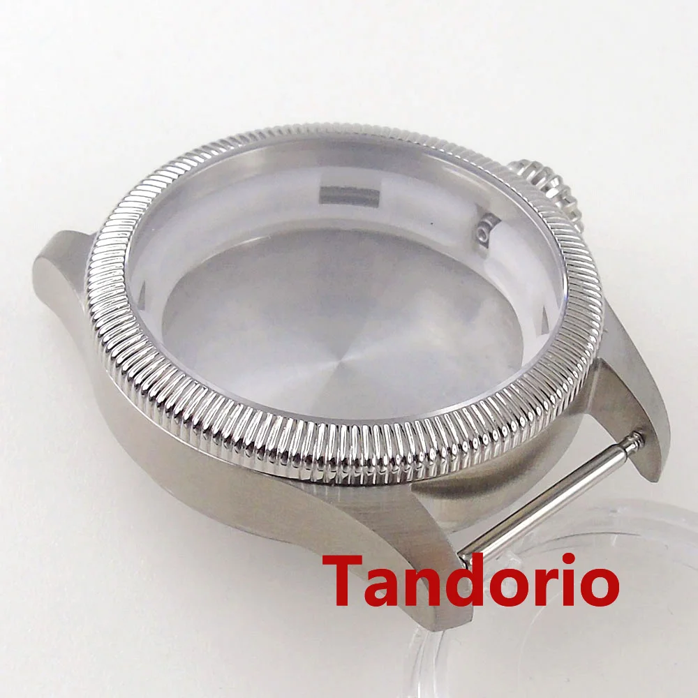 20ATM Diving Tandorio 39mm Stainless Steel Men Watch Case Sapphire Glass Fit Automatic NH34 NH35 NH36A ETA2824 PT5000 Big Crown