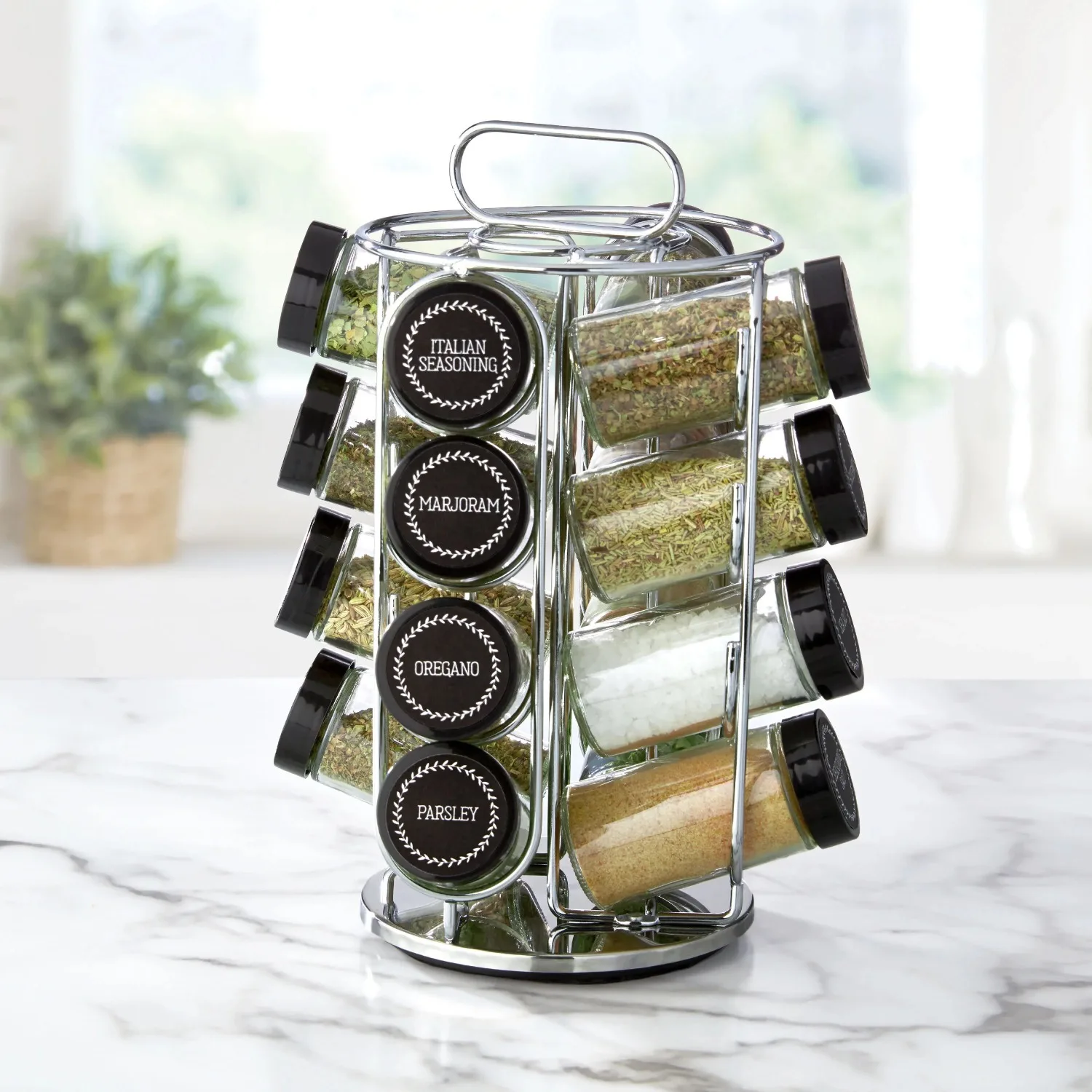 

Montauk Spice Rack 16-Jar Rotary