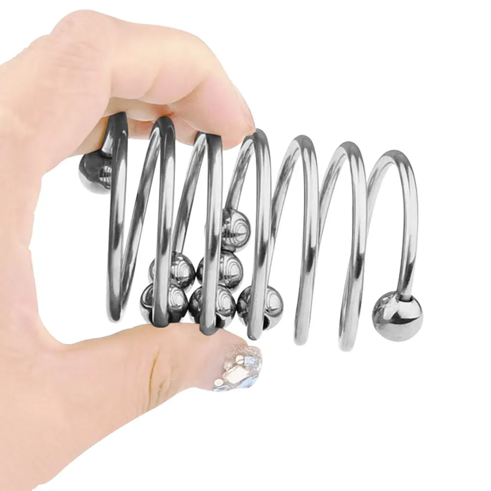 Metal Penis Ring Sex Toys For Men Delay Ejaculation Glans Stimulator Locked Sperm Heavy Cock Ring Stainless Steel With Bead BDSM