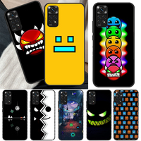 Geometry Dash Case For Xiaomi Redmi Note 11 10 Pro 8 9 9S 10S 11S 9A 9C 10A 10C K40 K50 Gaming Cover