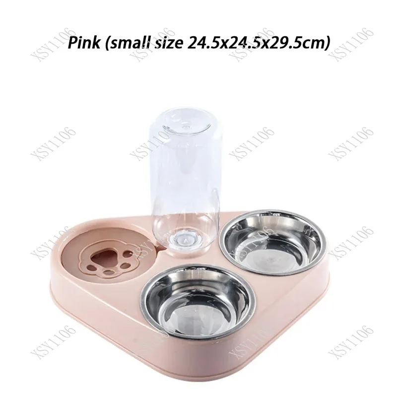 Stainless Steel Pet Feeding Bowl - Non-slip Knock Resistant Self-service Water Food Bowl for Dogs Cats