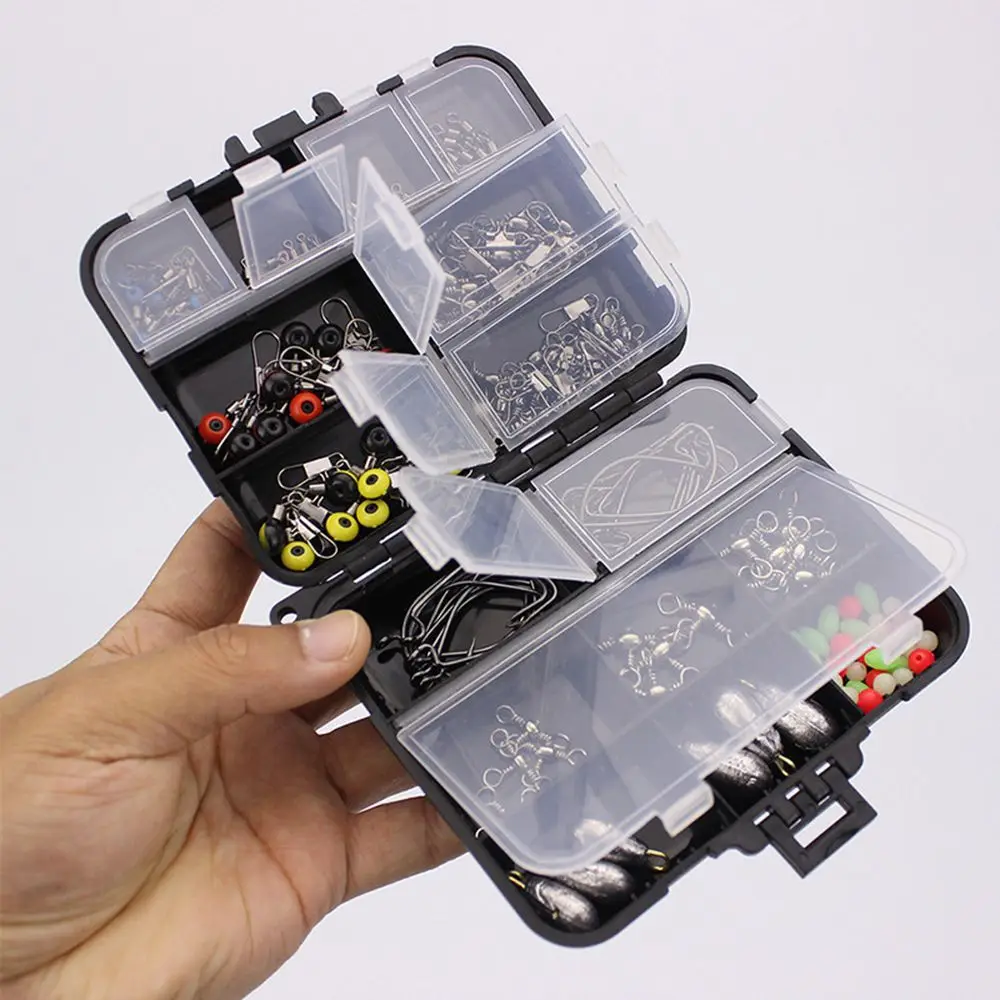 في الهواء الطلق غرق الأوزان السنانير تهزهز هوك حبة يدور صناديق معالجة الصيد 160 قطعة عدة معالجة الصيد أداة #3