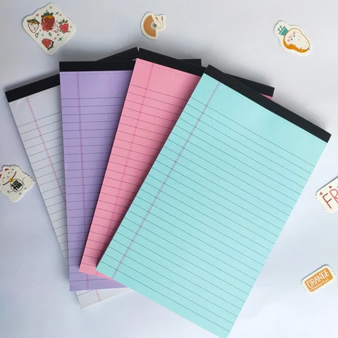 Bilashmart A5 Draft Notebook SImple Lined Tearable Sticky Notes Memo Book Portable Notebook with Tearable Paper