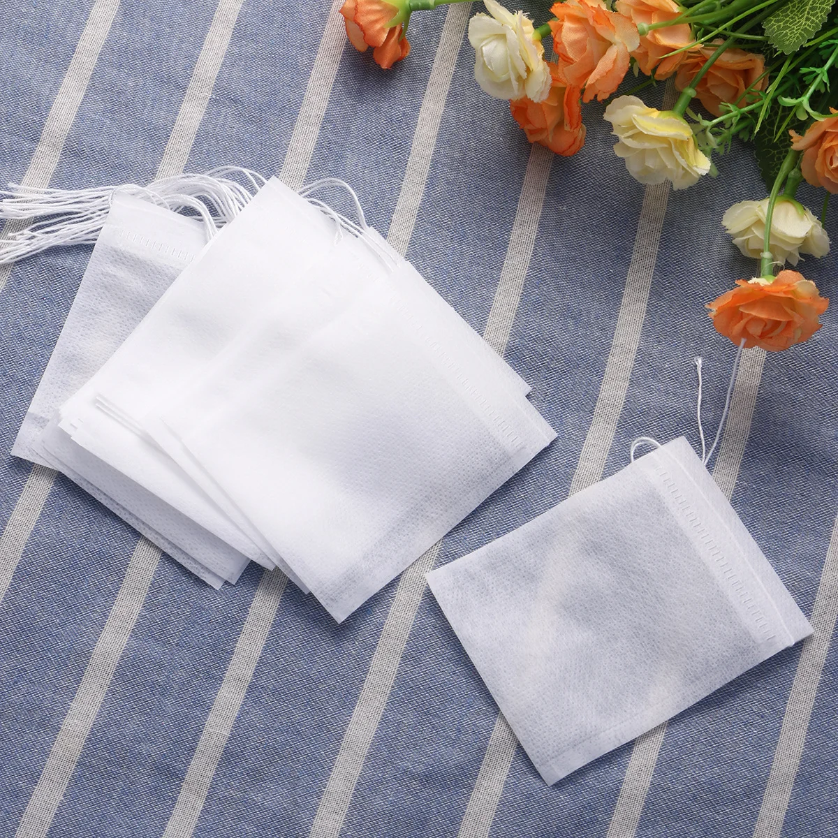 

Drawstring Tea Filter Bags Tea Bags Non-Woven Tea Bags Empty Bag for Loose Leaf Tea