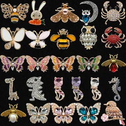 1pcs Designer Butterfly Metal Shoe Charms Bees Dinosaurs Foxes Luxury Decorations for Shoe Accessorie Crab Pins for Women Girls