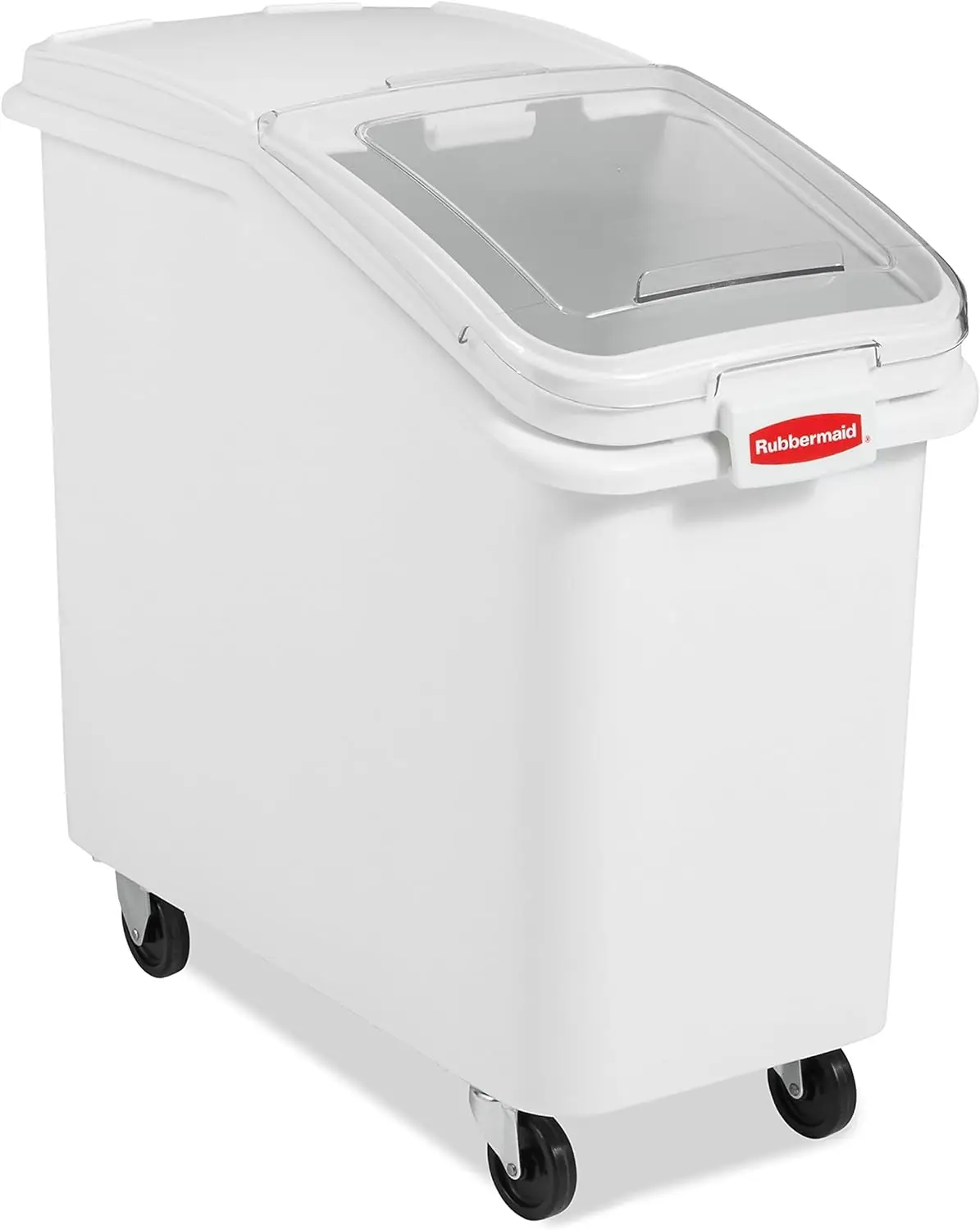 

Rubbermaid Commercial Products ProSave Shelf-Storage Ingredient Bin With Scoop, 500-cup capacity, Plastic, White,