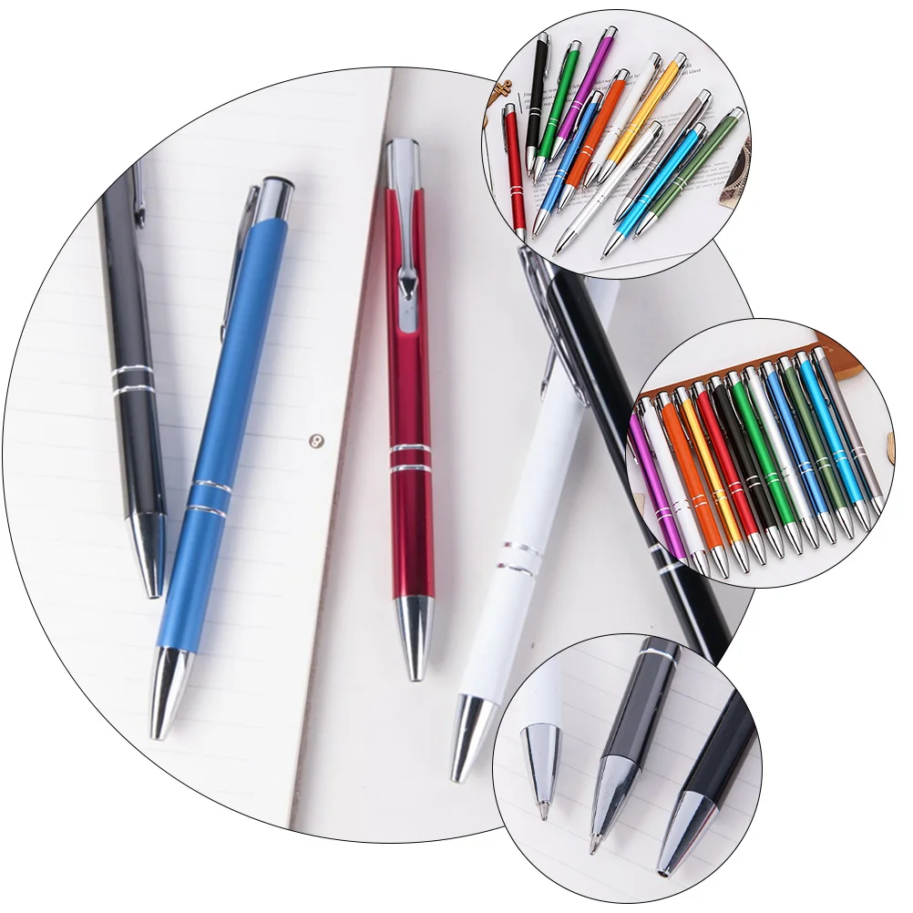 

10 Pcs Retractable Ballpoint Pen Pens Office Supplies Colored Coloured for Writing Cute