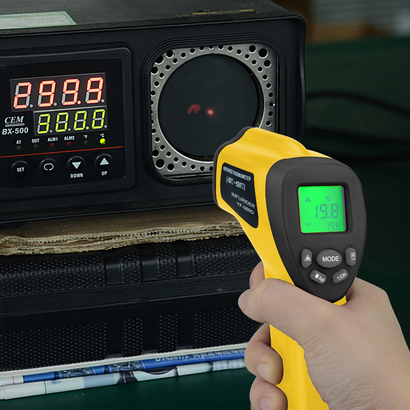 980D Infrared Thermometer Gun  - Industrial Laser Thermometer Gun review and price