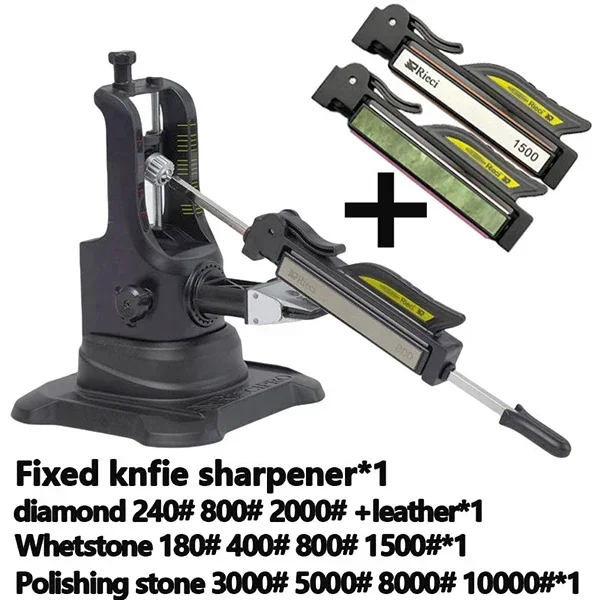 NONE Ruixin Pro III Messerschärfer Update Chefs Professionelles schärfendes Messerschärfsystem für die Küche Fixwinkel 4 Schleifsteine Apex 3