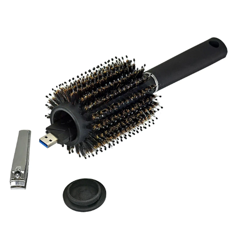 Hairbrush ประเภท Secret ปลอดภัยใหม่ซ่อนปลอดภัยใช้ซ่อนความลับเงินและของมีค่ามีฝาปิดที่ถอดออกได้