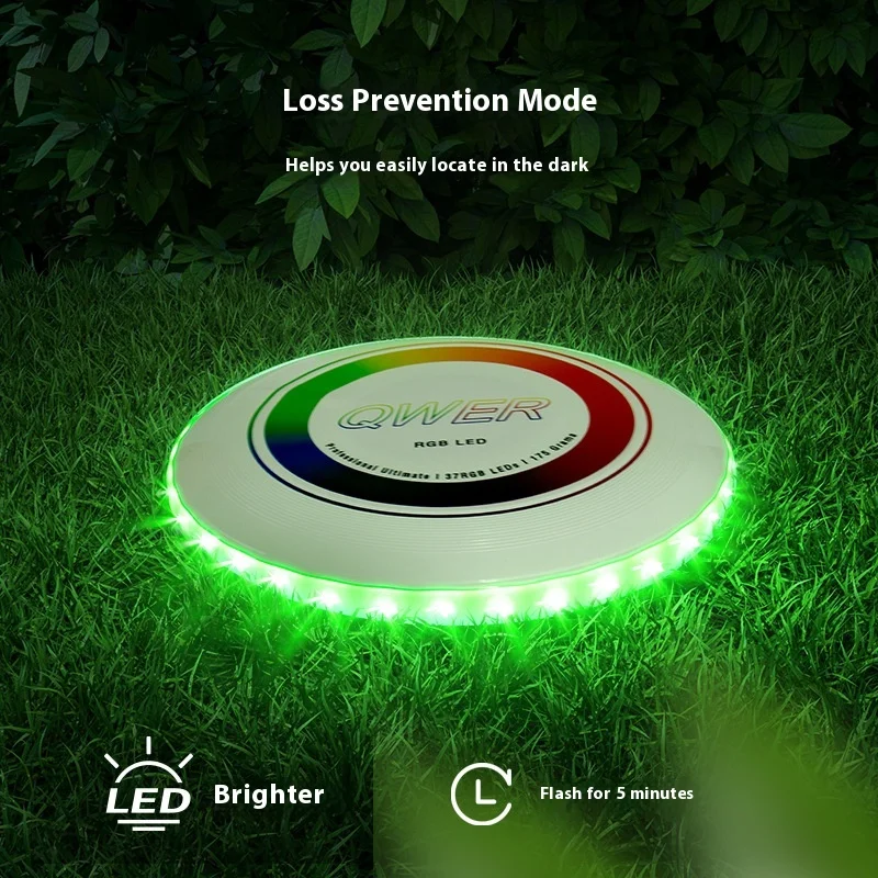 175g Rechargeable Flying Disc Smart Modes & Auto Light-Up Extremely Bright Color LEDs Perfect Birthday Gift