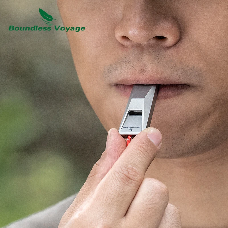 

Boundless Voyage Titanium Whistle, Portable Outdoor Camping Hiking Coaches Training Sports, Emergency Survival Safety Whistles