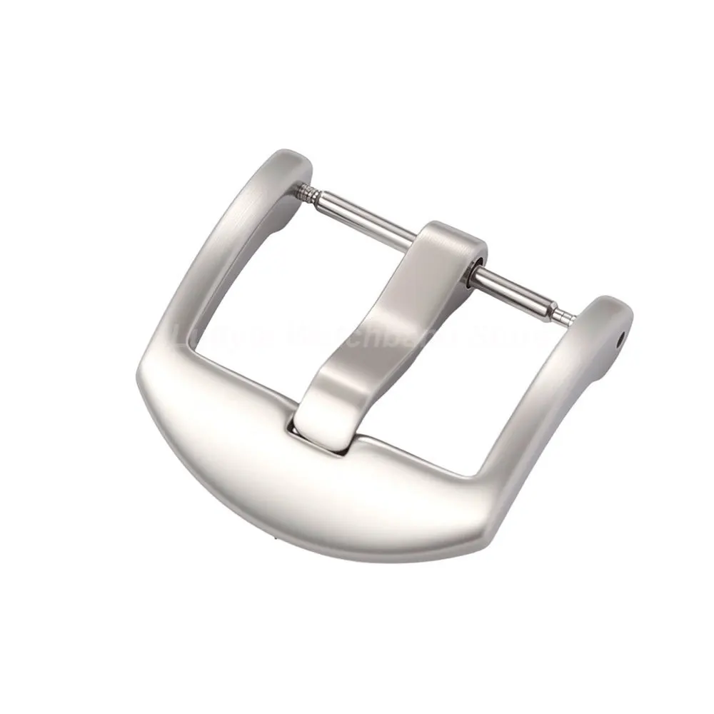 18mm 20mm 22mm Silvery Stainless Steel Watchband Buckle 1pcs/2pcs Smooth Polished Metal Strap Clasp Watch Accessories