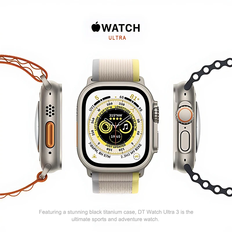 

DT Watch Ultra 2 GPS-карта 32 ГБ ОЗУ Часы Видео BT Вызов NFC Компас AI Циферблат Спортивный Фитнес-трекер Смарт-браслет Официальный оригинал