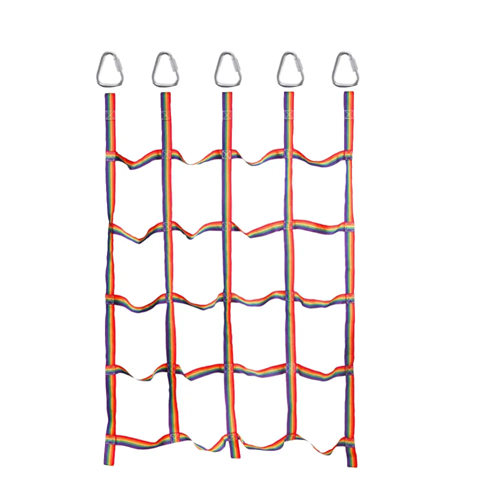 

5 pcs Climbing Ribbon Net Rainbow Rope Playground Large Size Safe Material Physical Training Hanging For Indoor Outdoor