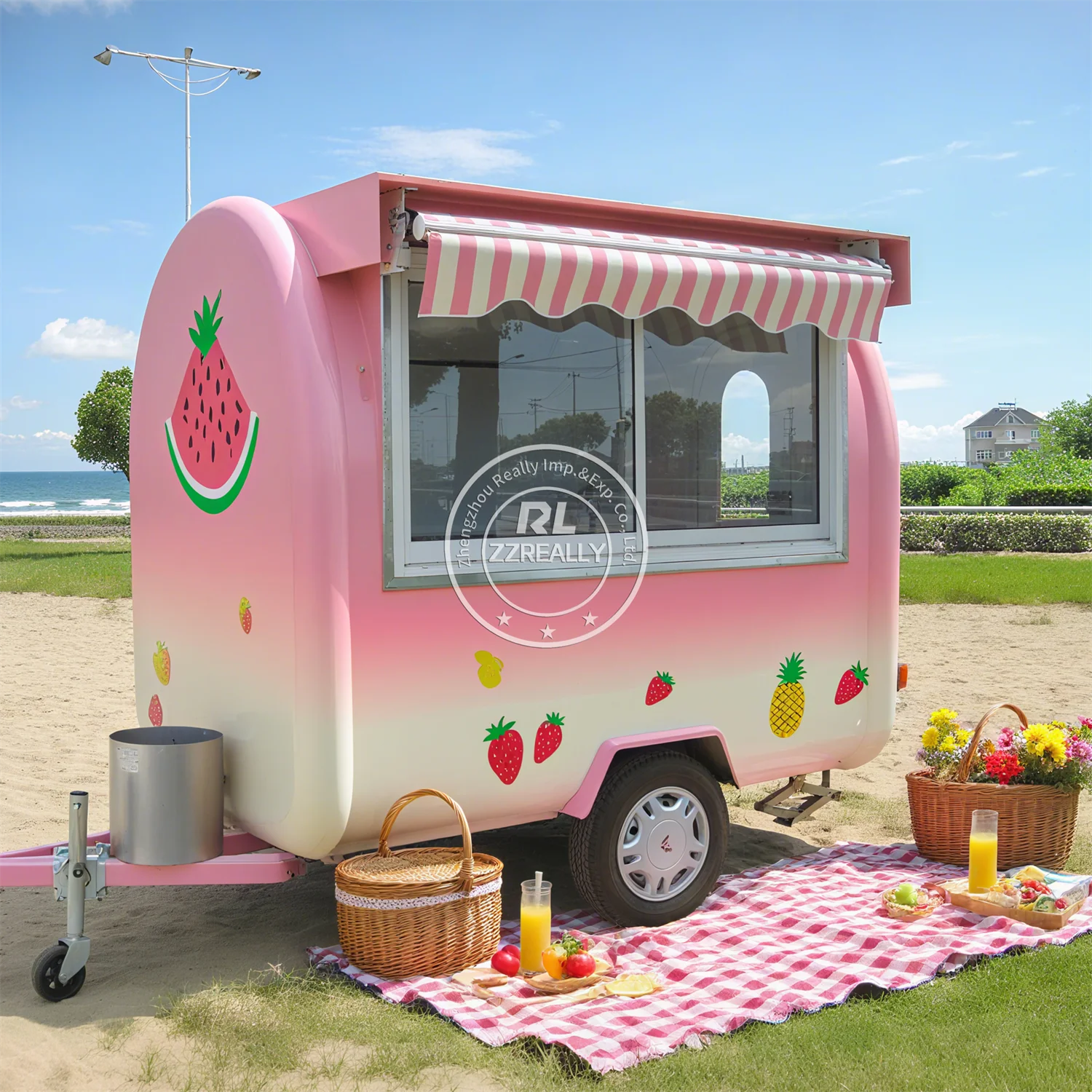 

Mobile Restaurant Hot Dog Cart Fast Food Trailer Manufacturer Ice Cream Cart Custom Logo Food Truck Trailer With Full Kitchen