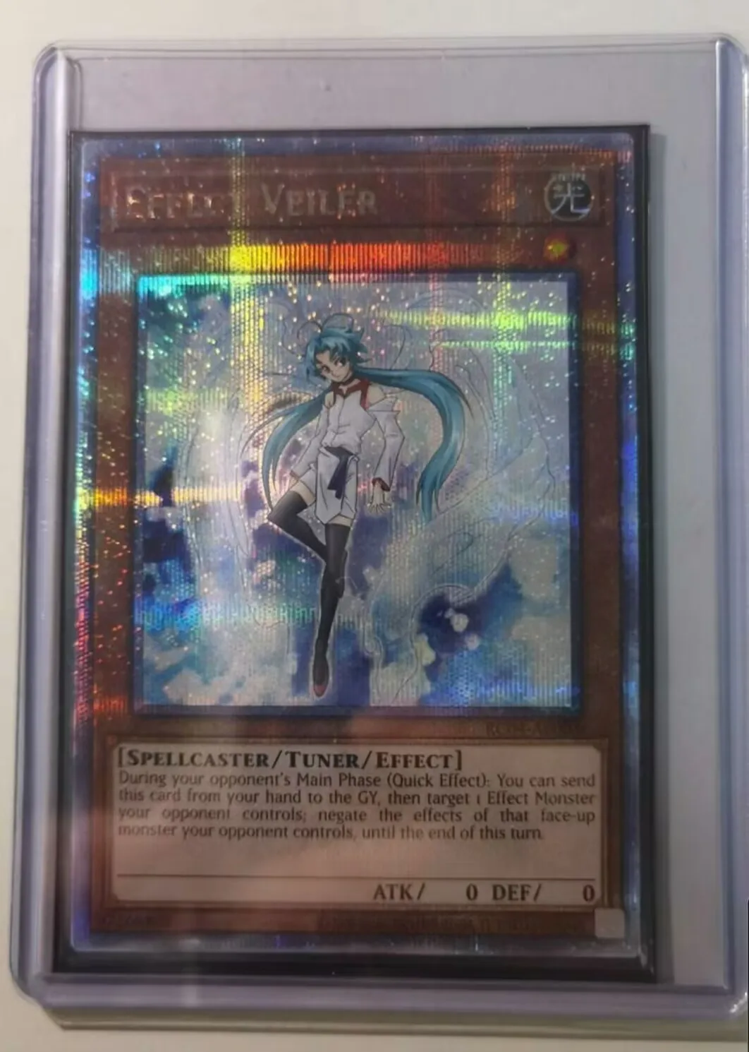 Yugioh KONAMI Duel Monsters RC04-AE003 Effect Veiler 25th Quarter Century Secret Rare Asian English Collection Mint Card