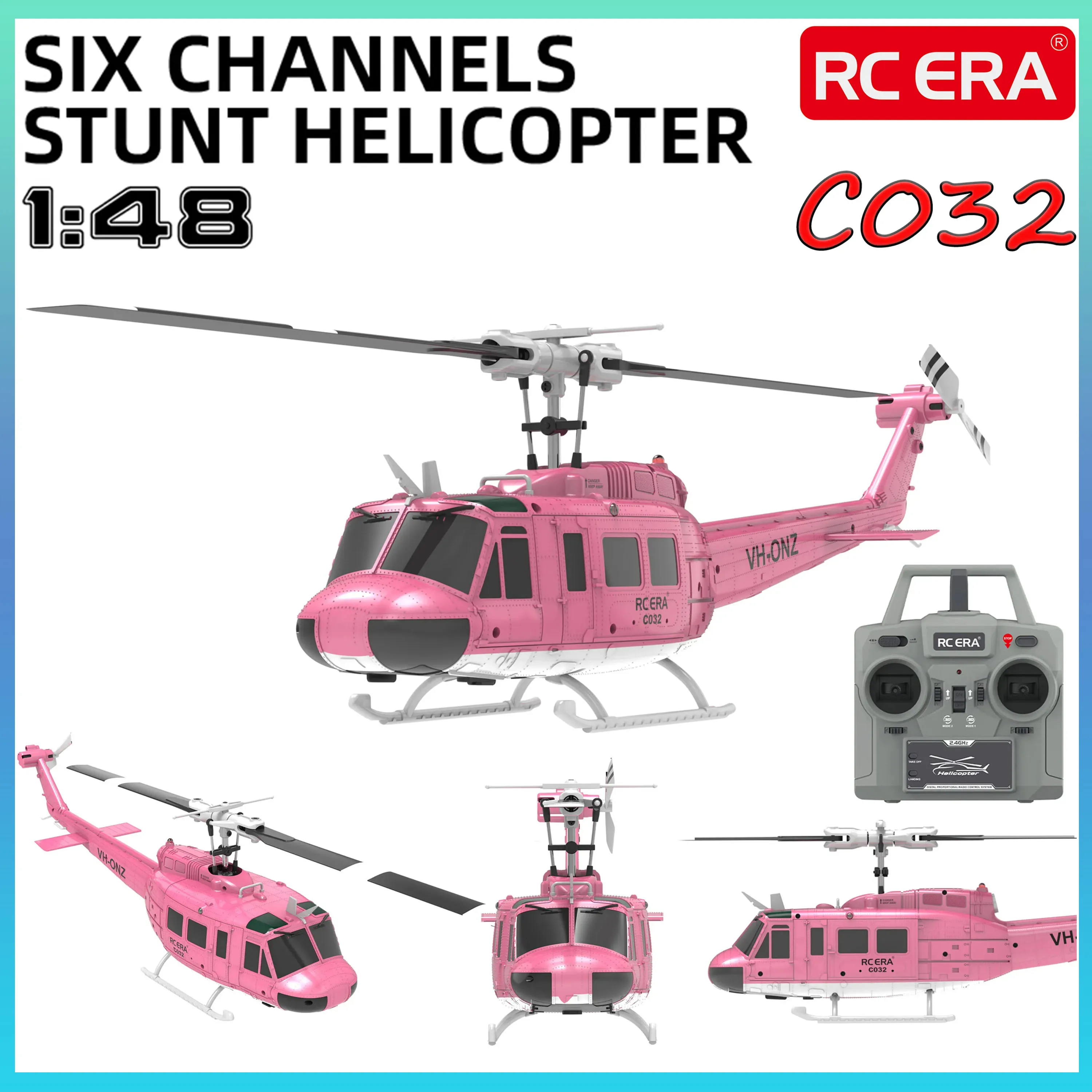 C032 RC Helicopter 2.4G 6-Aixs Gyroscope 6CH Altitude Hold Optical Flow Brushless Remote Control Helicopter Toys For Kid Adult