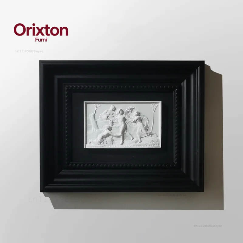 Concrete Three-dimensional Relief Sculpture Decorative Painting Abstract Figure Frame Picture Frame Background Wall Decoration