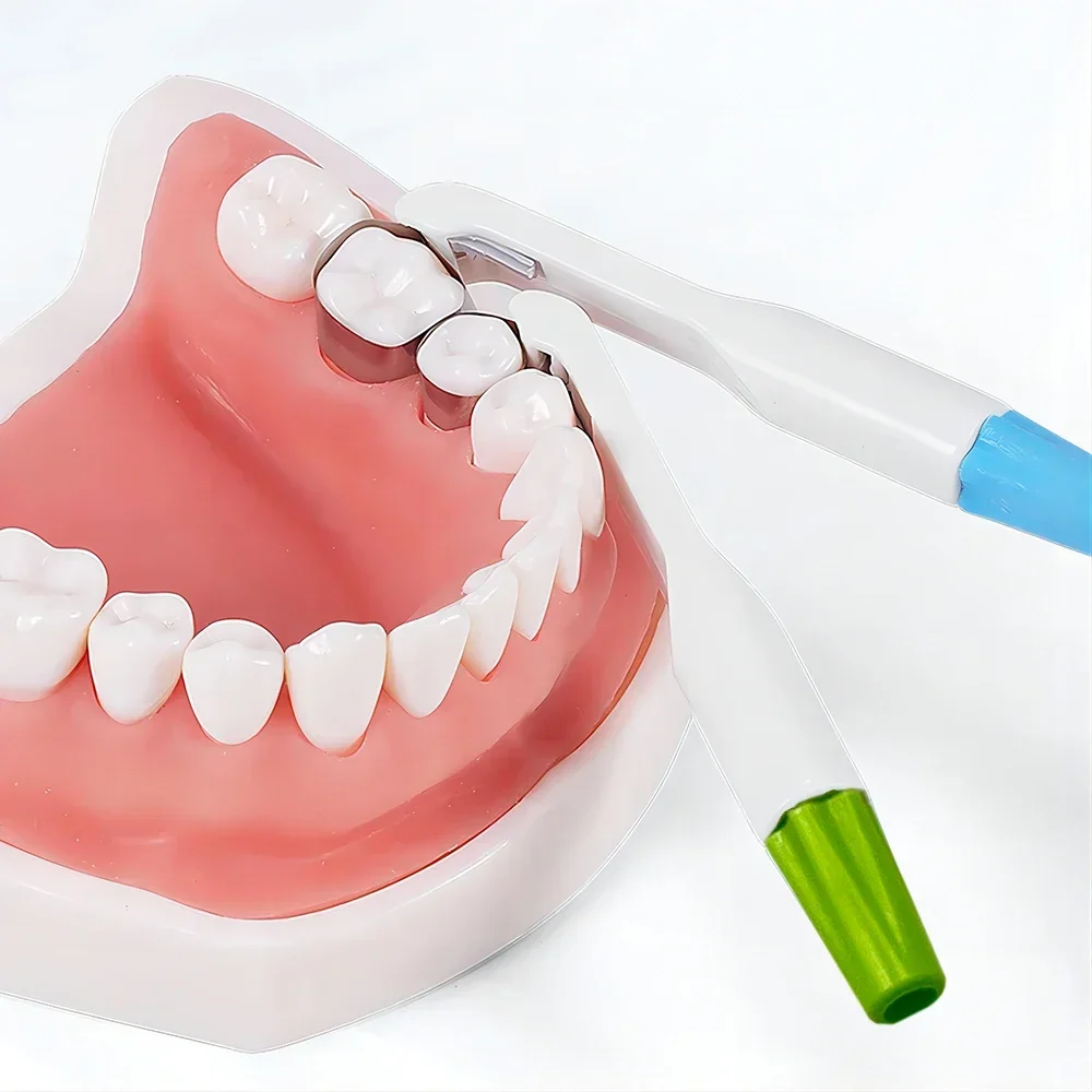 Pro Dental Matrix Bands Holder + Disposable Metal Clamps - 4.5/6mm Adjustable Pre Formed Tooth Matrices System